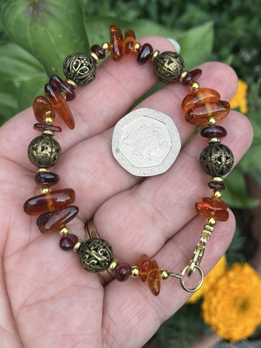 Handmade amber chip - amber,