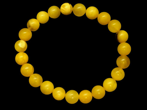 Amber bracelet round natural - amber,