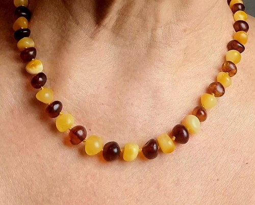 Genuine baltic amber necklace - amber,