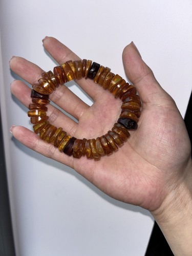 Baltic sea amber disc bead - disc,
