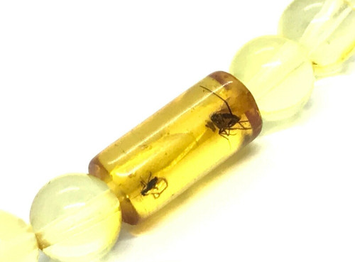 Amber bracelet insects - 2,