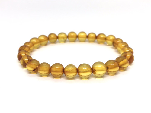 Amber bracelet gift round - amber,