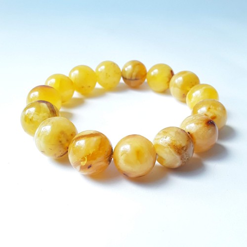 Yellow baltic amber round ball - baltic,