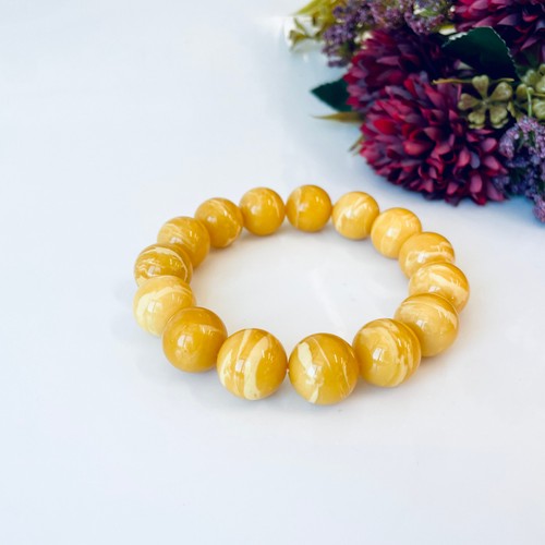Tiger amber bracelet - tiger, made