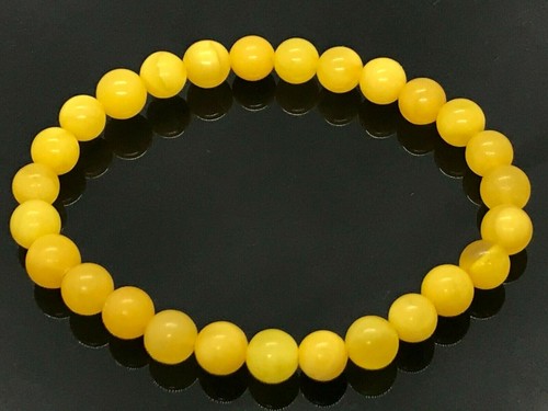 Amber bracelet round natural - bracelet,