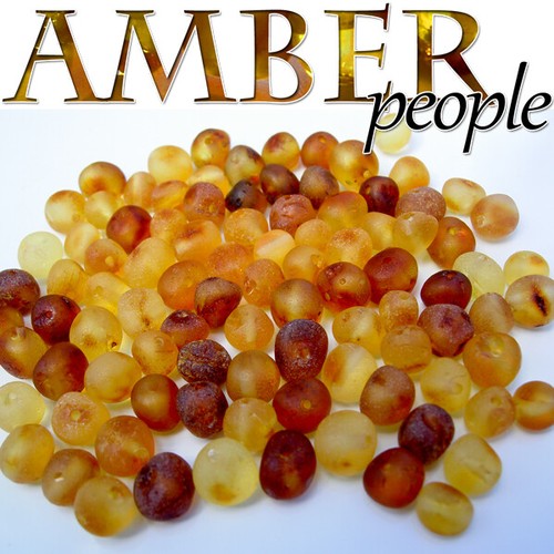 Raw amber beads - loose, rounded