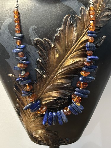 Vintage baltic amber lapis - vintage,