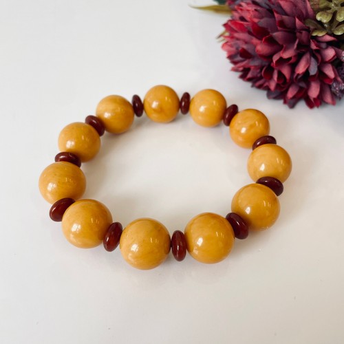 Yellow baltic amber bracelet - amber,