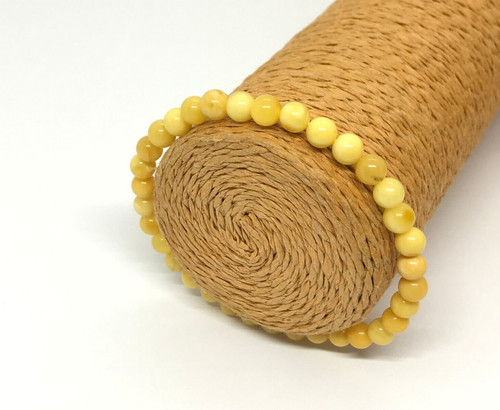 Amber bracelet round - bracelet, beads